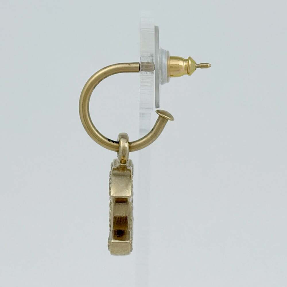 Chanel Cc Logo Earrings Metal Gold-Tone #250018C84B - Picture 2 of 5